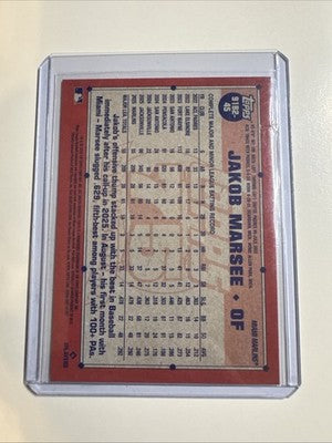 2026 Topps Series2 Baseball  Topps 91B2-45 Jakob Marsee Rookie Cup Miami Marlins