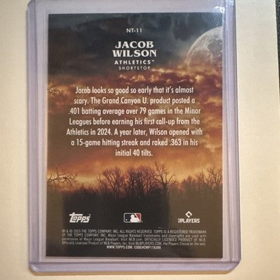 Topps 2025 Update Series Night Terrors NT-11 Jacob Wilson Oakland Athletics RC