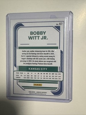Panini 2026 Donruss Baseball Bobby Witt Jr. #67 Base Set Kansas City Royals