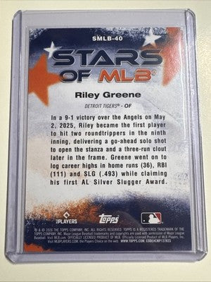 2026 Topps Series 2 Riley Green STARS OF MLB Detroit Tigers SMLB-40