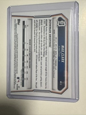 MAX CLARK  TIGERS  2025 BOWMAN DRAFT #BD-48