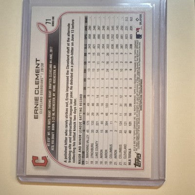 Topps 2022 Series 1 Ernie Clement Cleveland Guardians #171 RC Rookie Card