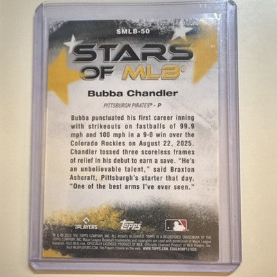 Topps 2026 Series 1 Bubba Chandler Pittsburgh Pirates #283 Baseball Card