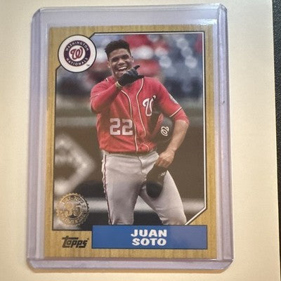Topps 2022 Series 1 1987 Topps 35th Anniversary Juan Soto Nationals T87-79