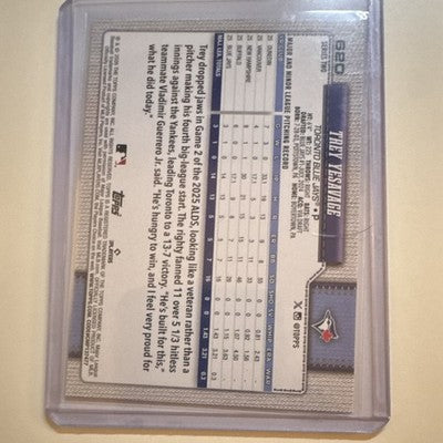 Topps 2025 Series Two Trey Yesavage Toronto Blue Jays RC Rookie #620 Card