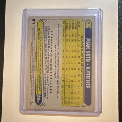 Topps 2022 Series 1 1987 Topps 35th Anniversary Juan Soto Nationals T87-79