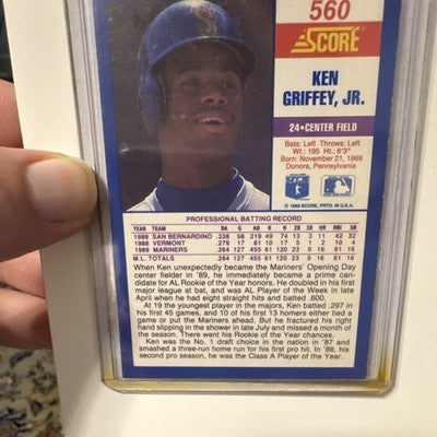 SCORE 1990 Score Ken Griffey Jr Seattle Mariners #560 Baseball Trading Card