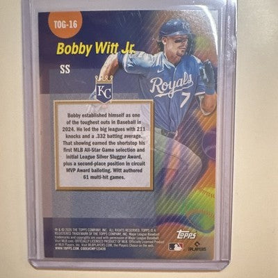 Topps Titans of the Game Insert Bobby Witt Jr. Kansas City Royals 2026 TOG-16