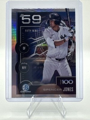 2025 Bowman Spencer Jones Scouts' Top 100 Chrome #BTP-59 Yankees