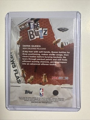 2025-26 Topps NBA Hoops Derik Queen The Buzz Green Foil SP RC #TB-13 Pelicans