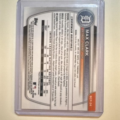 Topps 2025 Bowman Chrome Prospects Max Clark Detroit Tigers Prospect #BCP-24