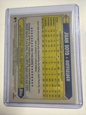 2022 Juan Soto Topps 87 Anniversary Washington Nationals