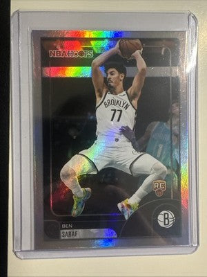Topps Ben Saraf 2025-26 NBA Hoops Rookie Rainbow Foil #226 Brooklyn Nets