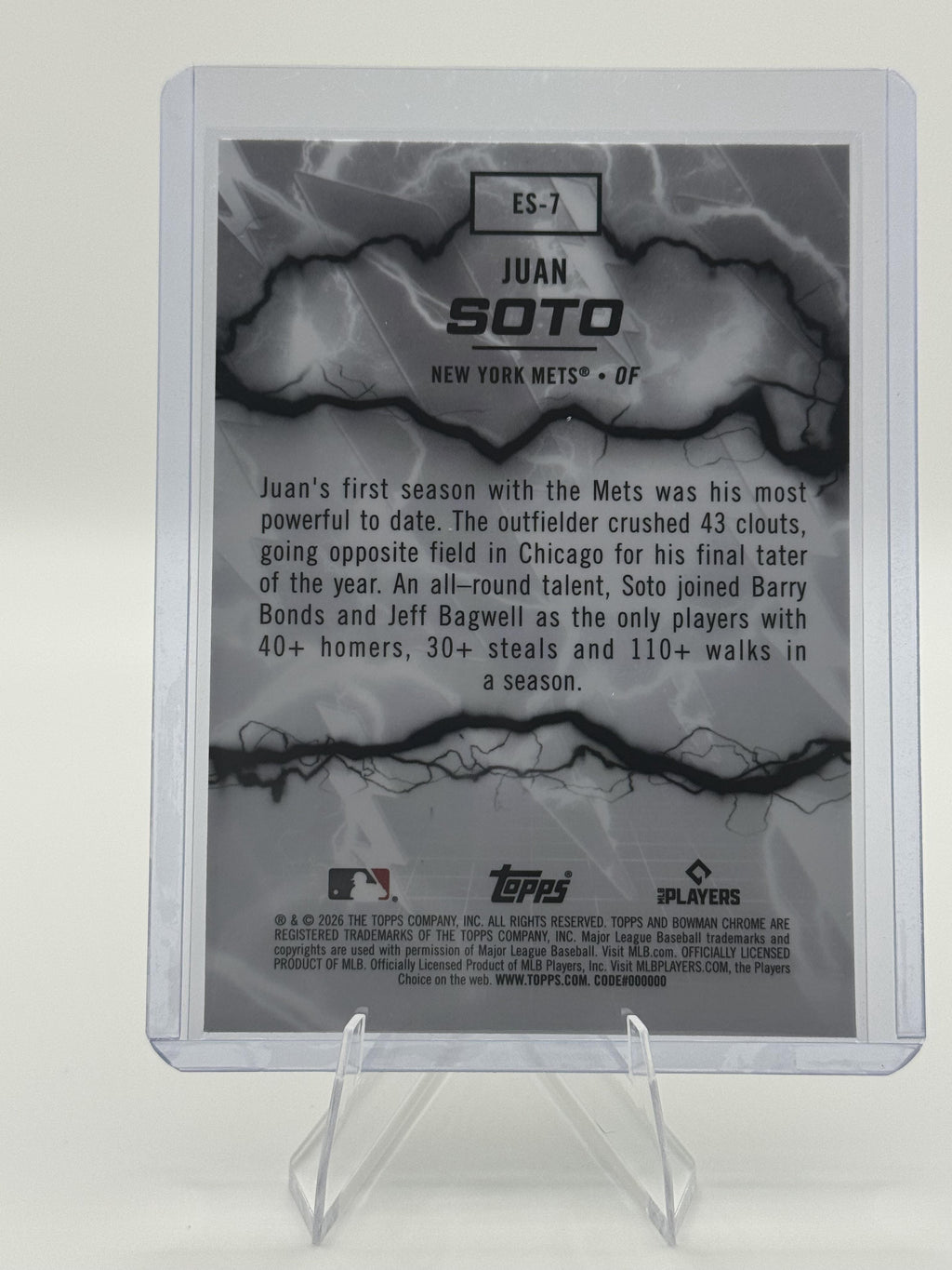 2026 Bowman #ES-7 Juan Soto Electric Sluggers