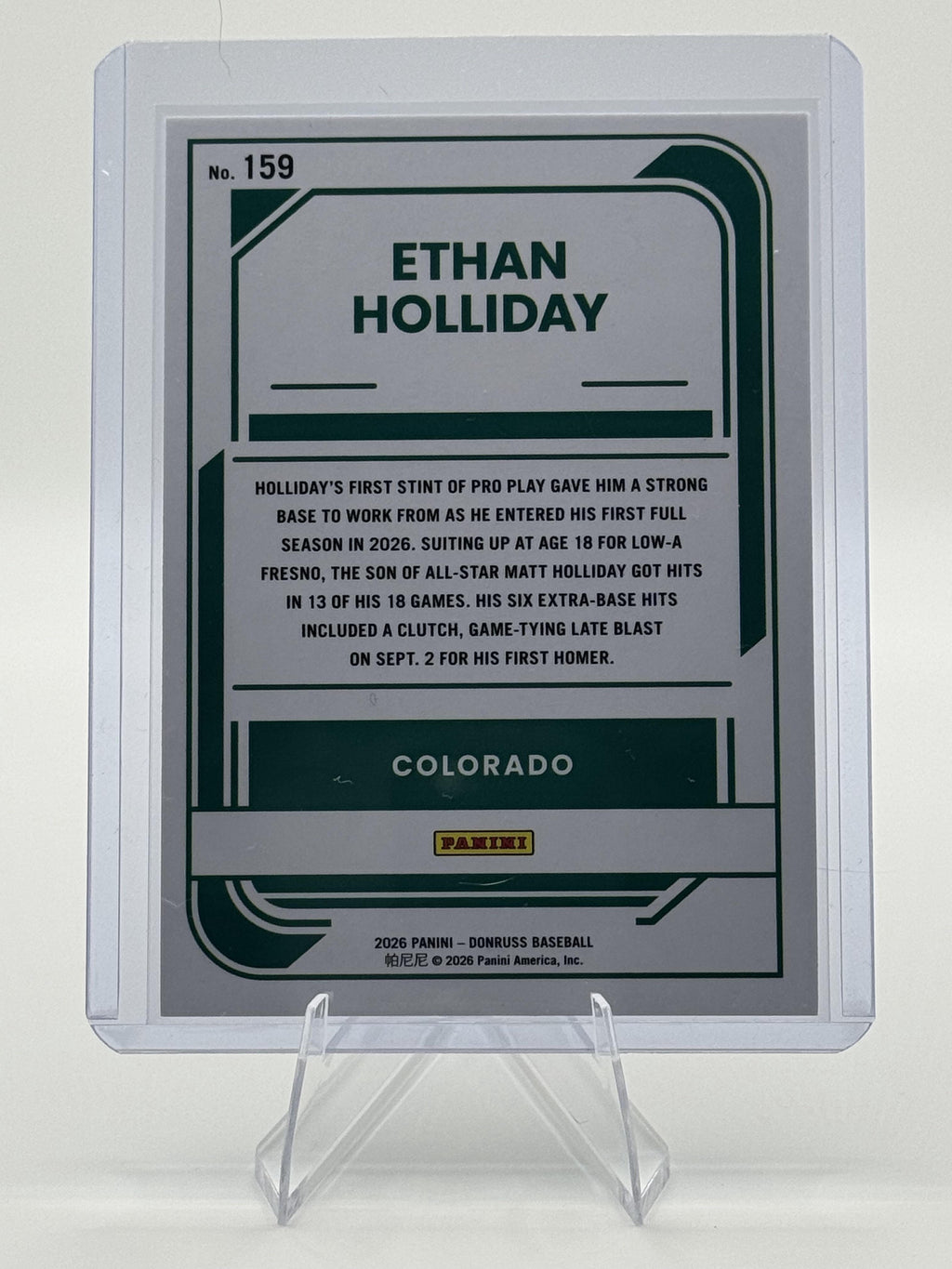 2026 Donruss #159 Ethan Holliday