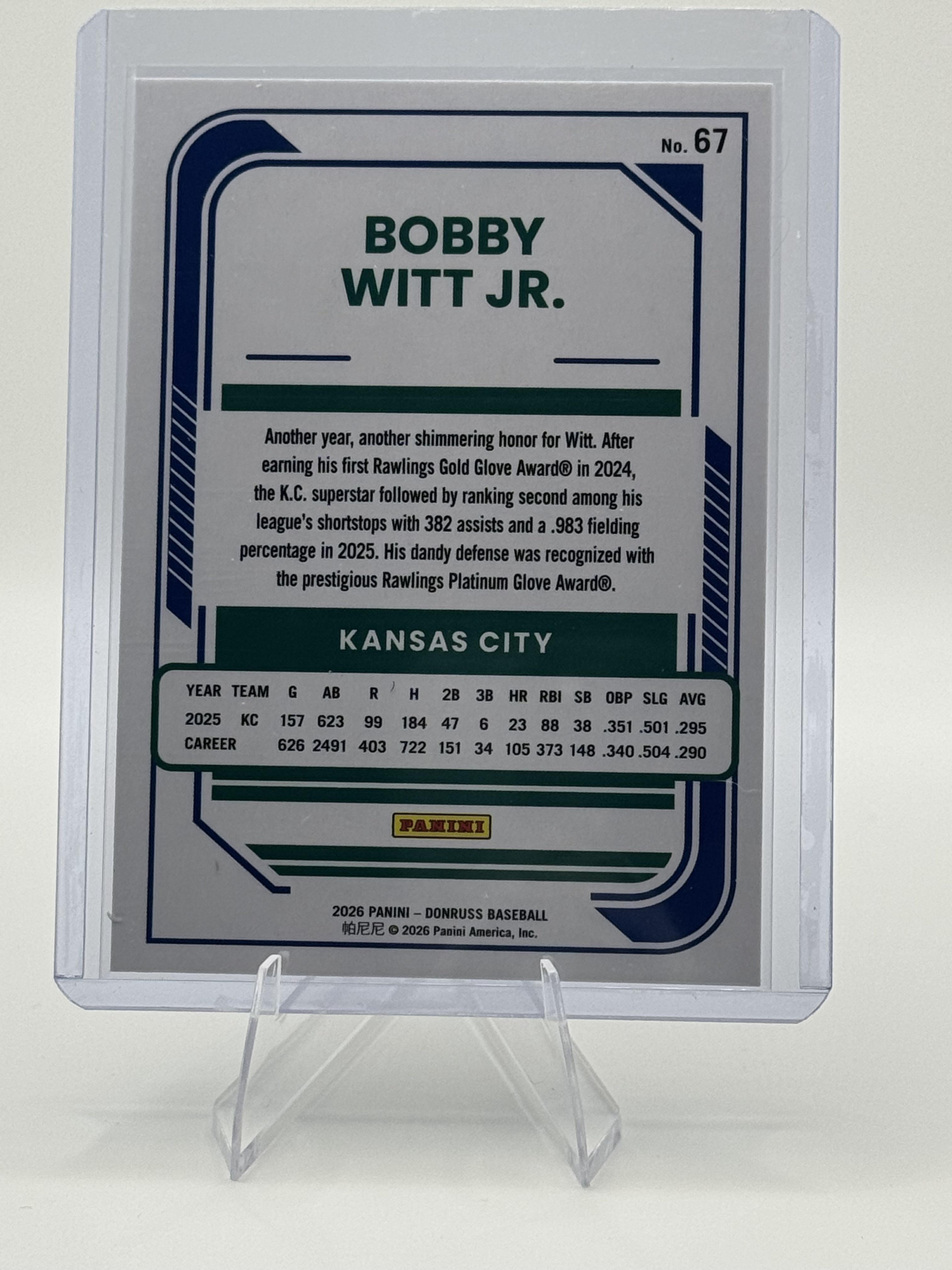 2026 Donruss #67 Bobby Witt Jr.