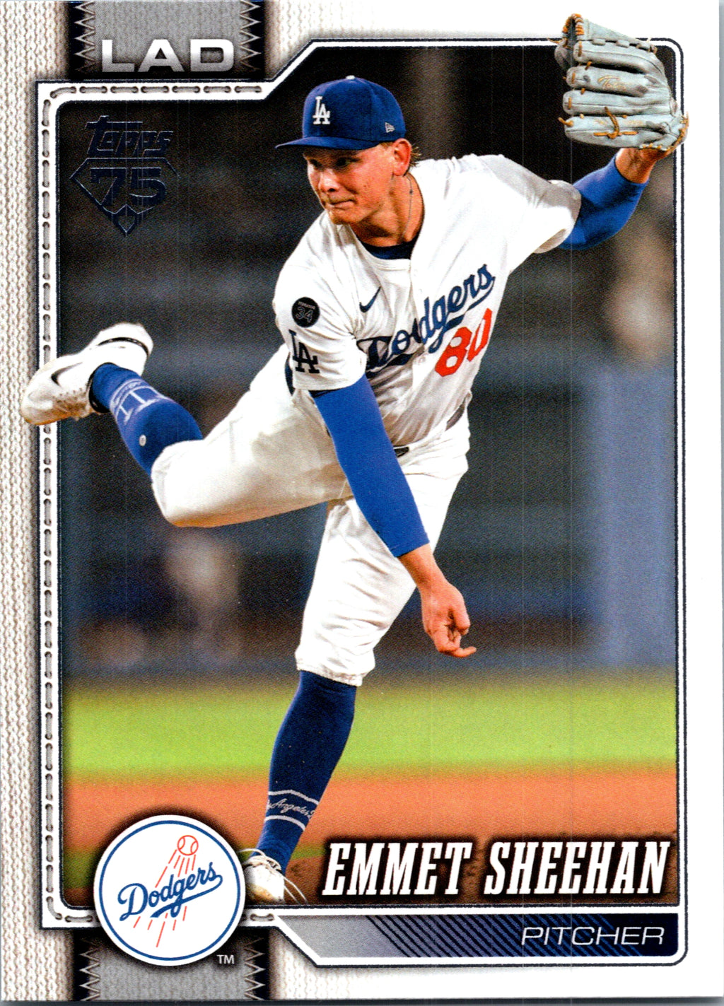 2026 Topps Emmet Sheehan #524 Base Card Los Angeles Dodgers Near Mint or Better