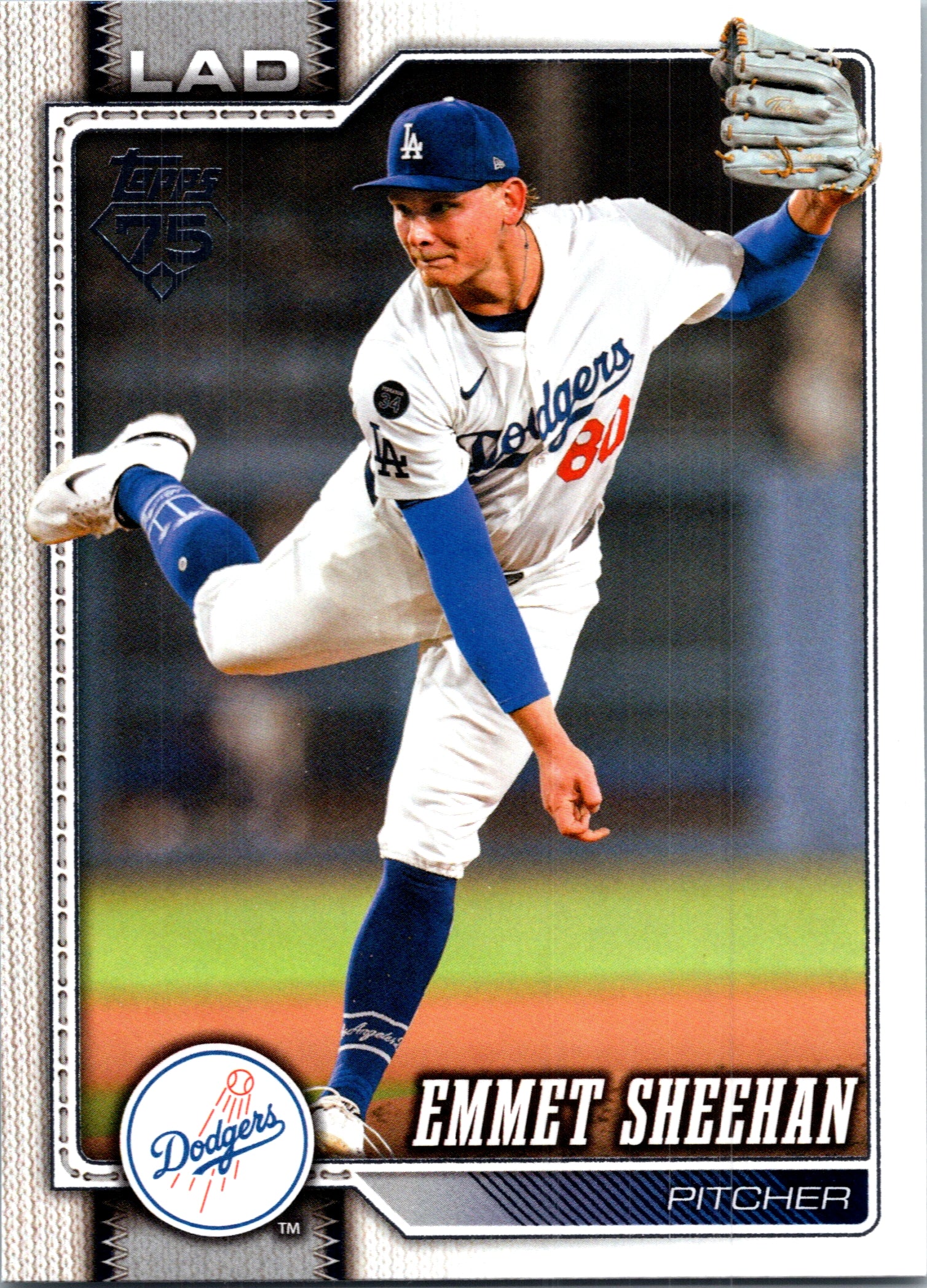 2026 Topps Emmet Sheehan #524 Base Card Los Angeles Dodgers Near Mint or Better
