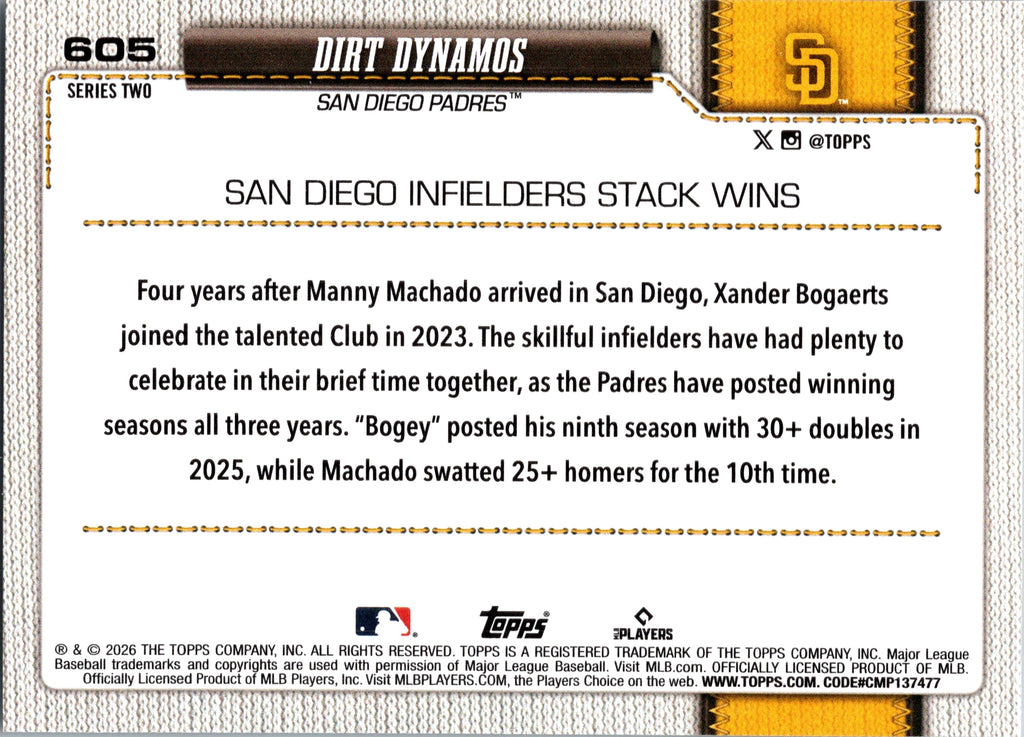 2026 Topps #605 Dirt Dynamos Base