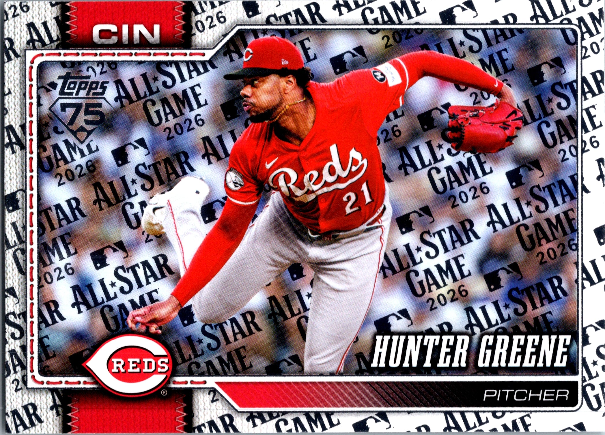 2026 Topps Hunter Greene #382 All Star Foil Parallel Cincinnati Reds Near Mint