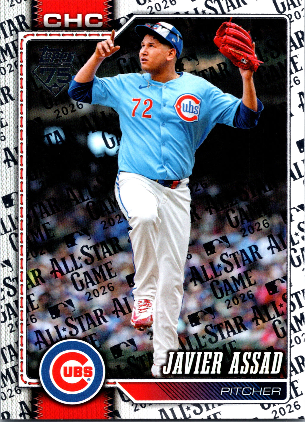 2026 Topps Javier Assad #535 Holo Foil Chicago Cubs Near Mint or Better