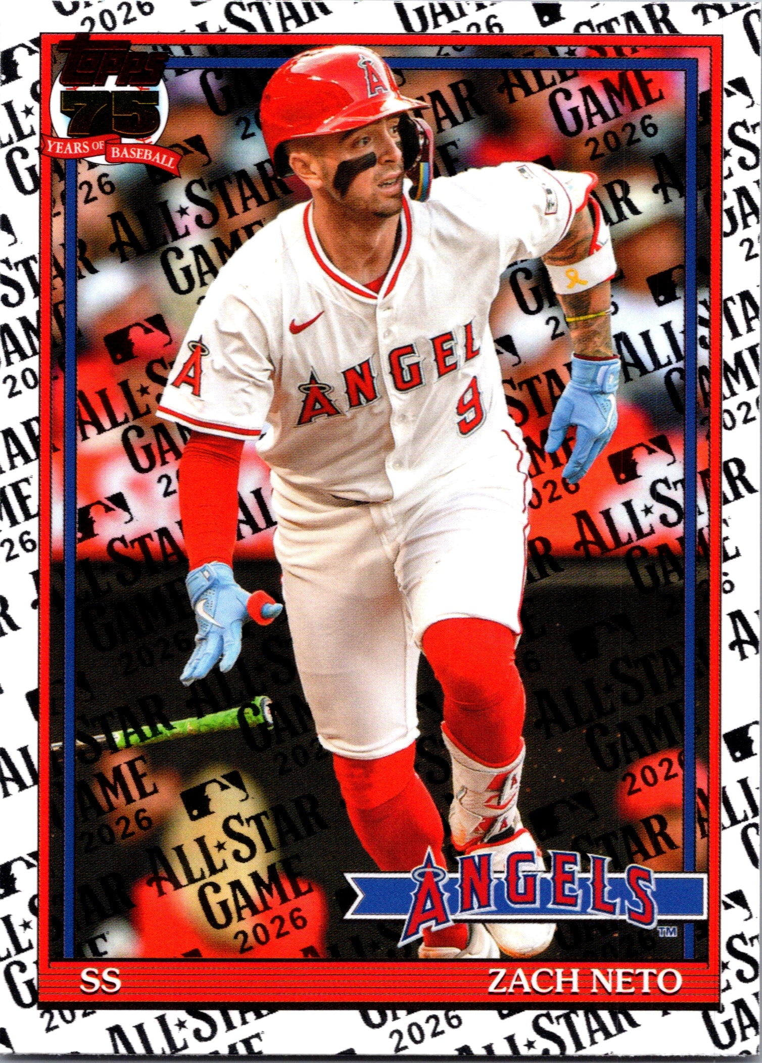 2026 Topps #91B2-39 Zach Neto 1991 Topps Baseball 35th Anniversary Crackle Foil