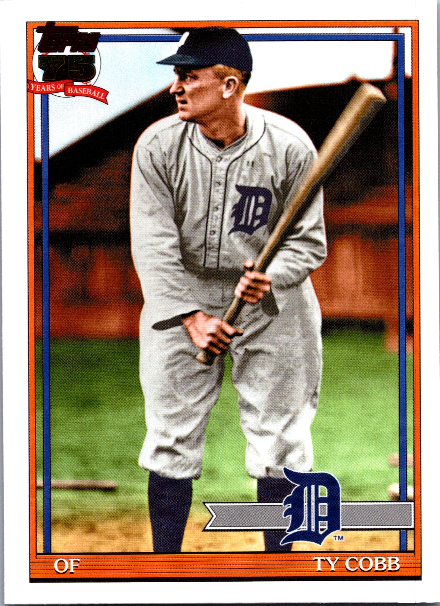 2026 Topps Ty Cobb #91B2-10 1991 Topps Baseball Anniversary Detroit Tigers NM