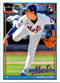 2026 Topps Jonah Tong #91B2-14 1991 Topps Baseball New York Mets Rookie NM