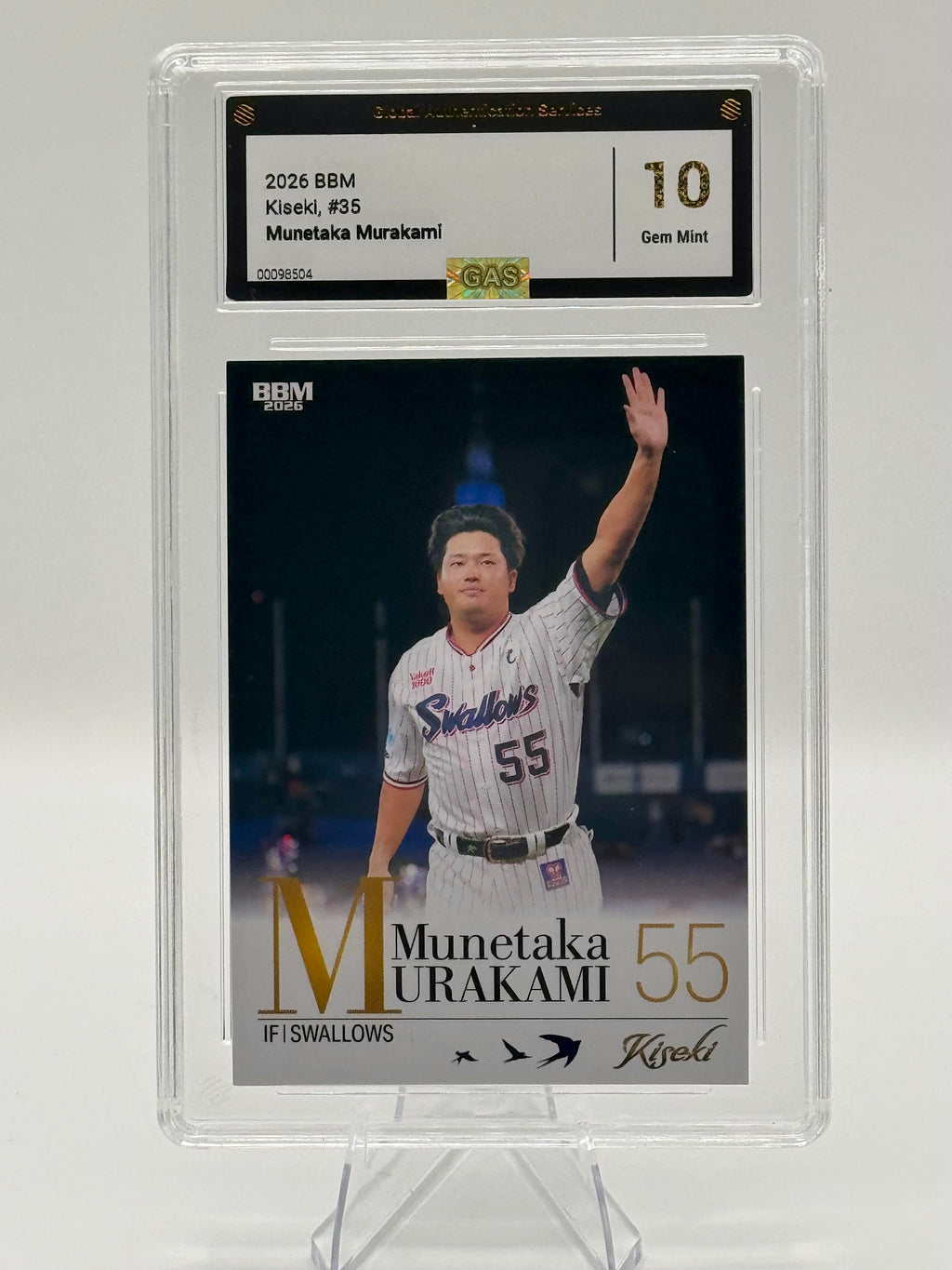 2026 BBM Kiseki #35 Munetaka Murakami GEM MINT 10