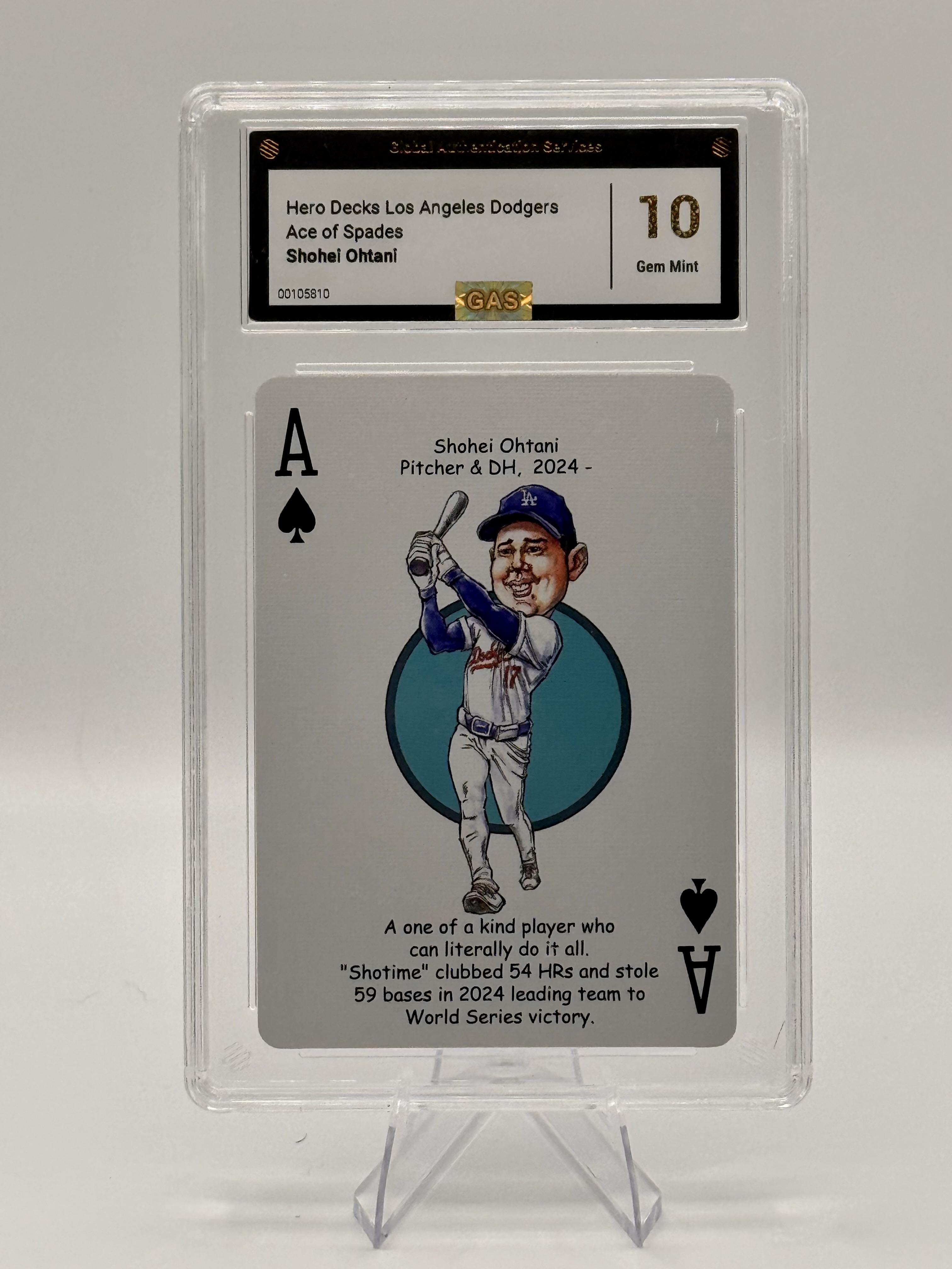 Shohei Ohtani GEM MINT 10 Ace of Spaces Hero Decks LA Dodgers