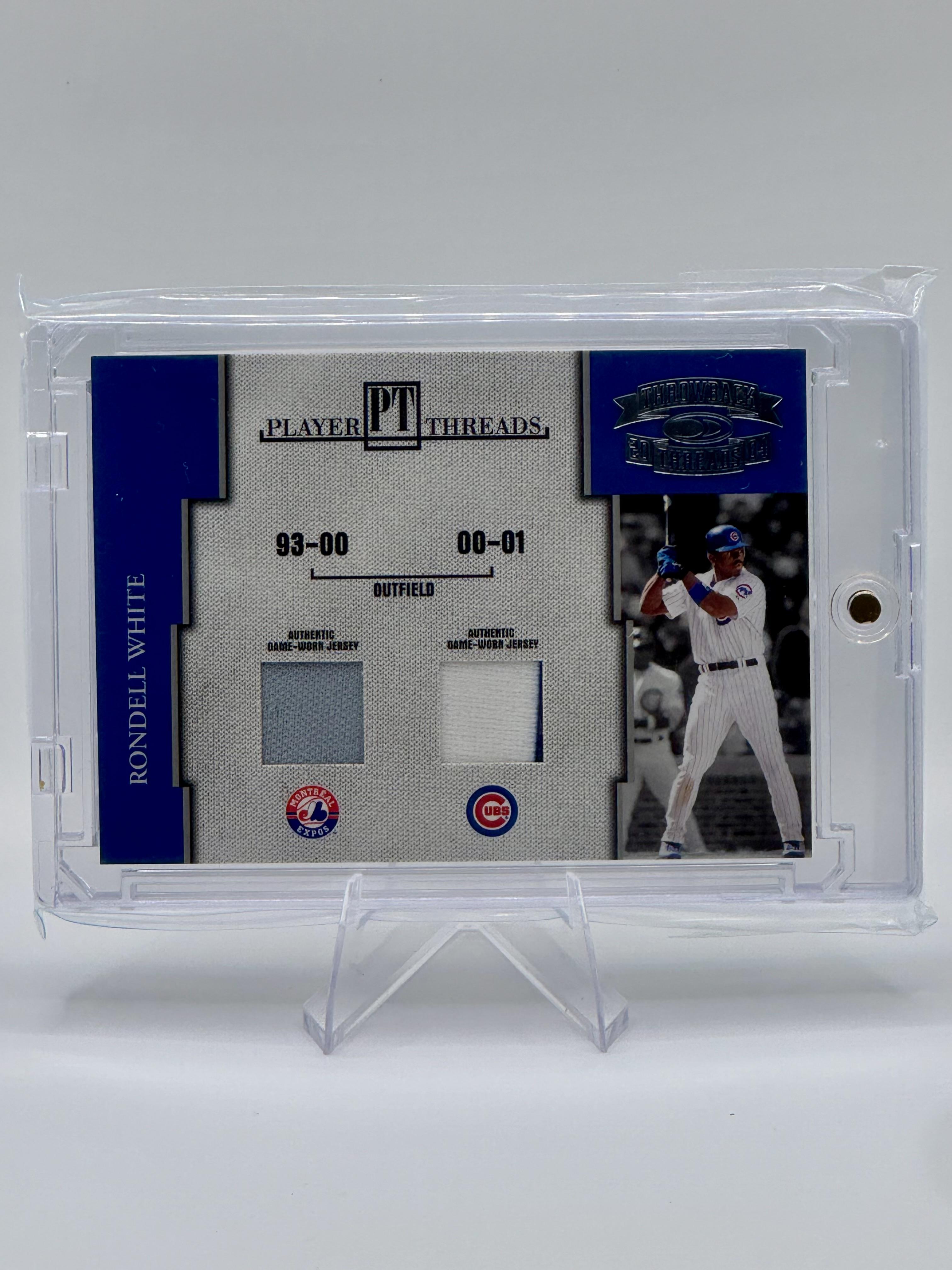 2004 Donruss Throwback Threads Rondell White #PT-63 SN, Memorabilia Cubs & Expos