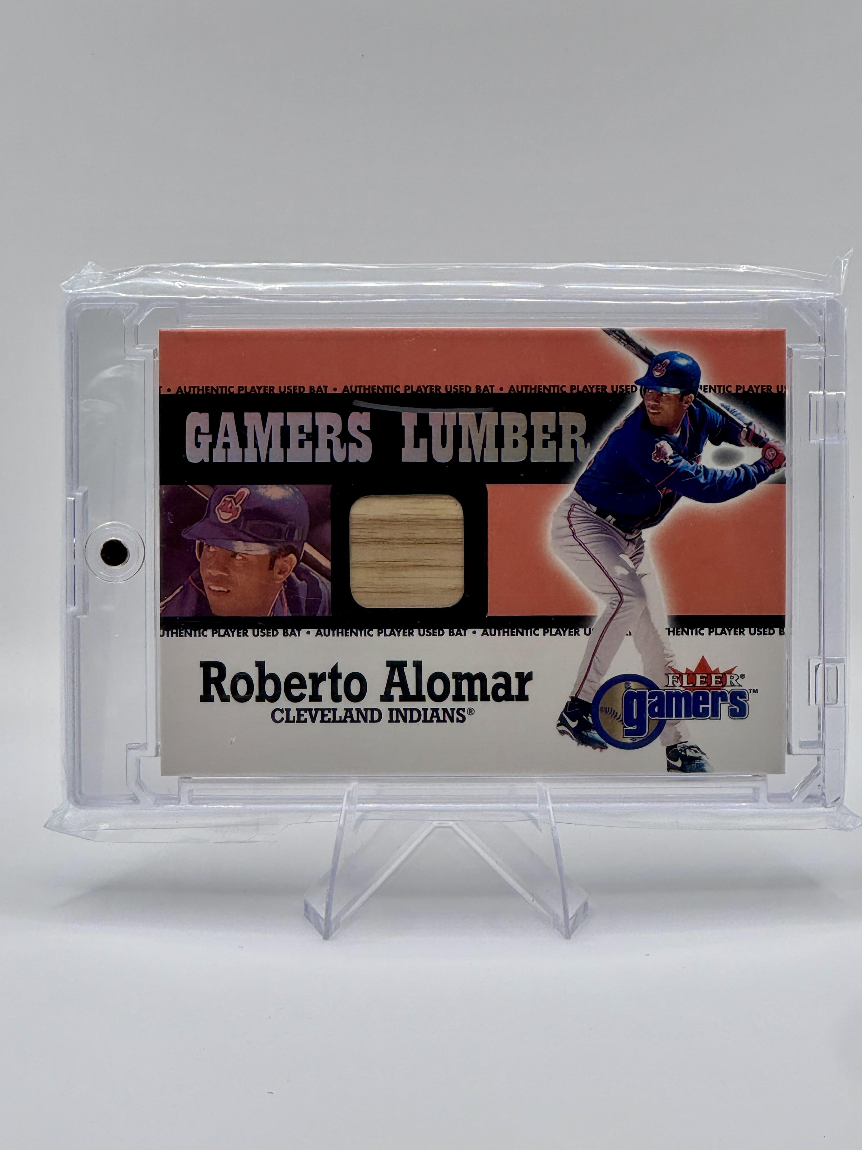 2000 Fleer Gamers Roberto Alomar #NNO Lumber Cleveland Indians Memorabilia NM