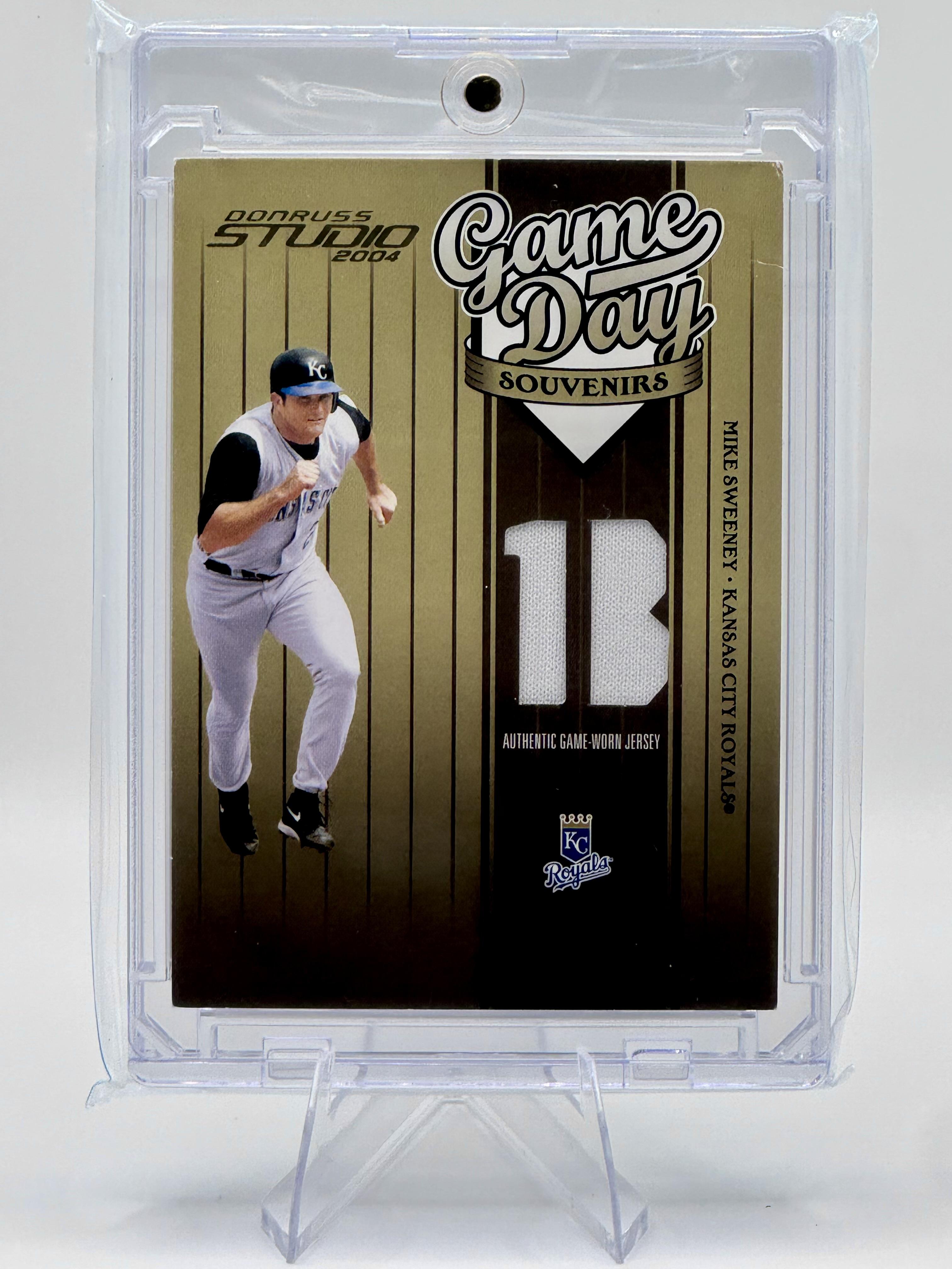 2004 Donruss Studio Mike Sweeney #GD-39 SN, Memorabilia MEM: Jersey; Near Mint