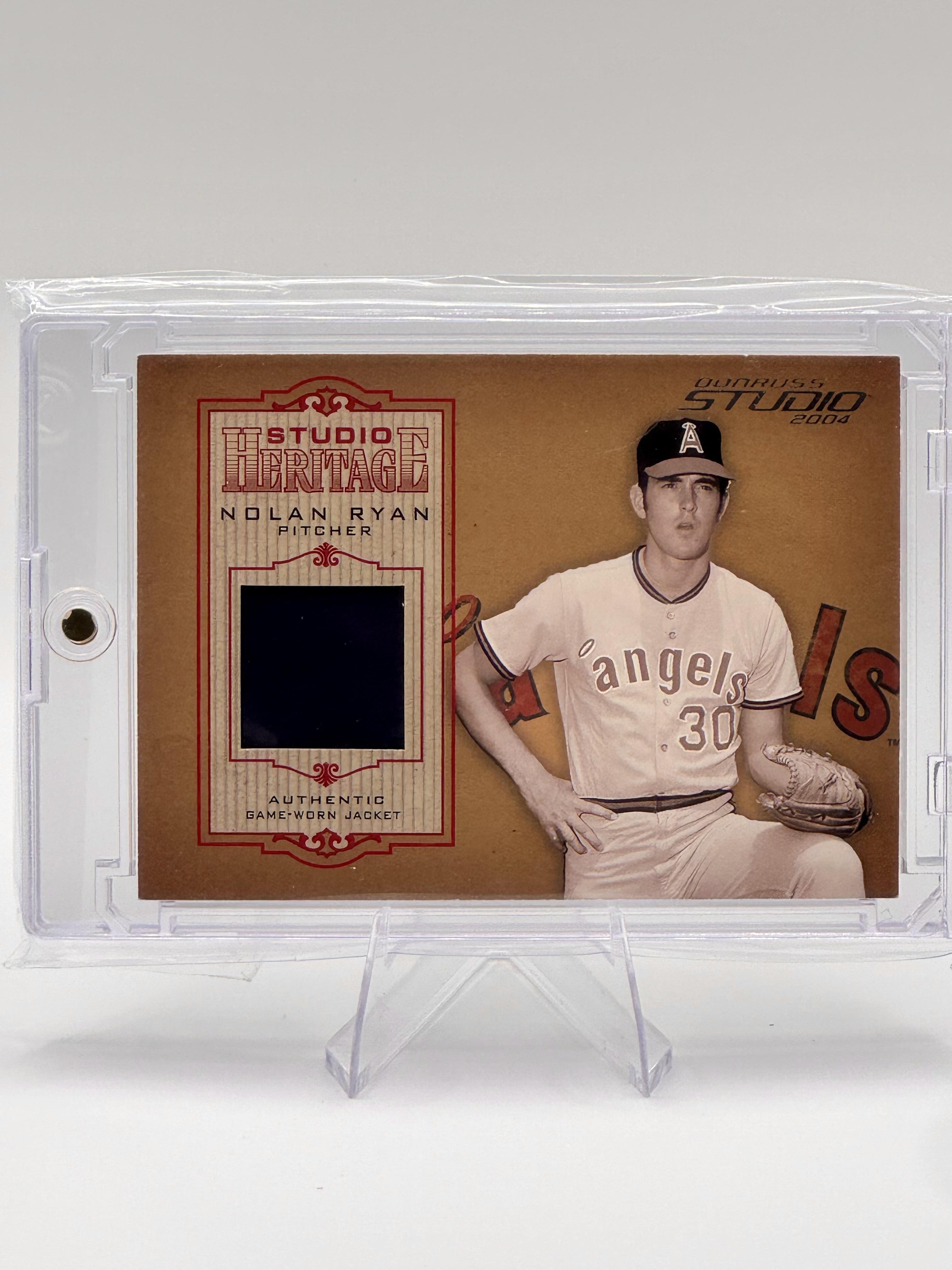 2004 Donruss Studio Nolan Ryan #SH-2 Heritage Jacket Relic Angels 123/200 NM