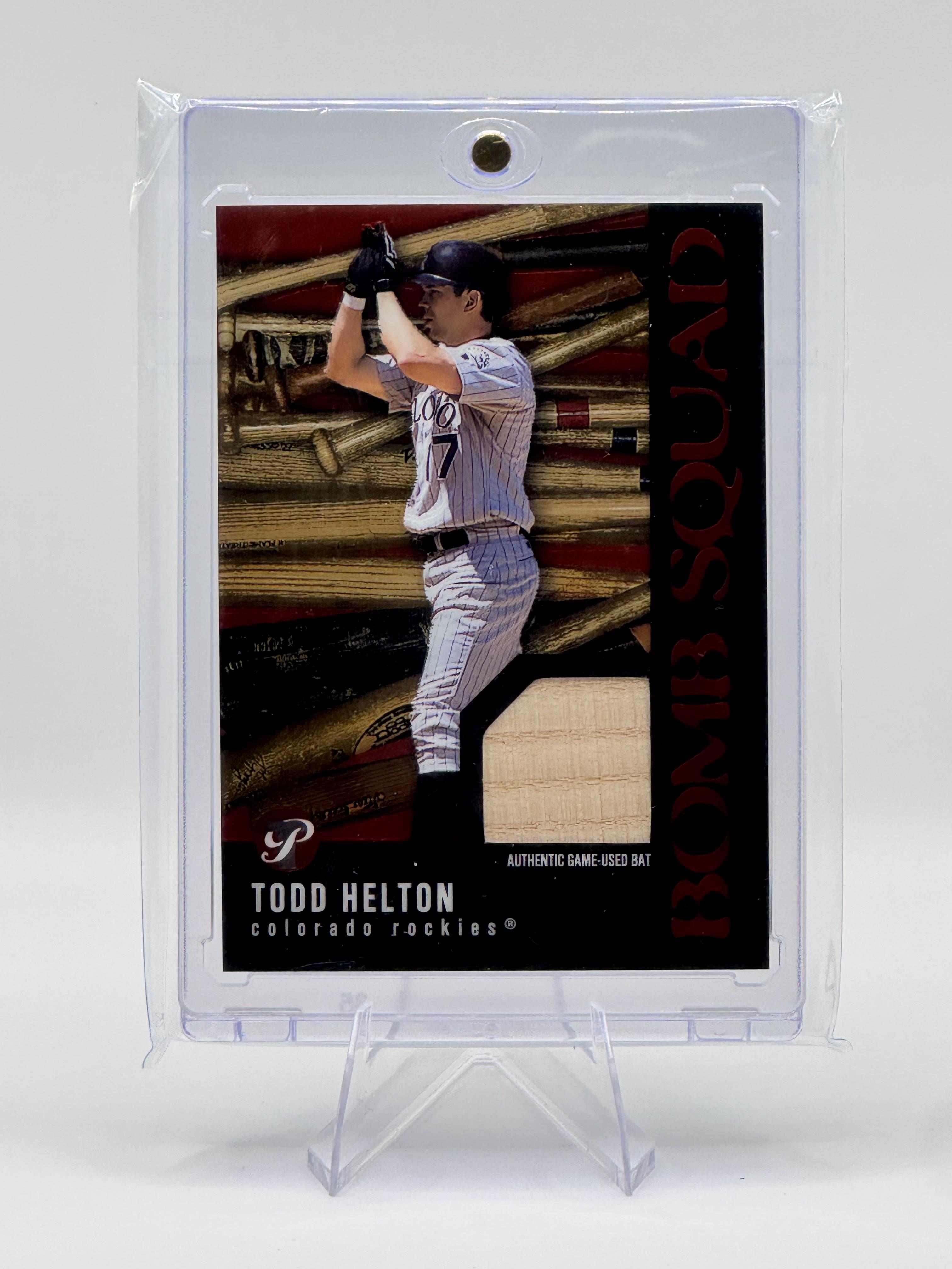 2003 Topps Pristine Todd Helton #PBS-TH Bomb Squad Bat Relic Rockies  NM