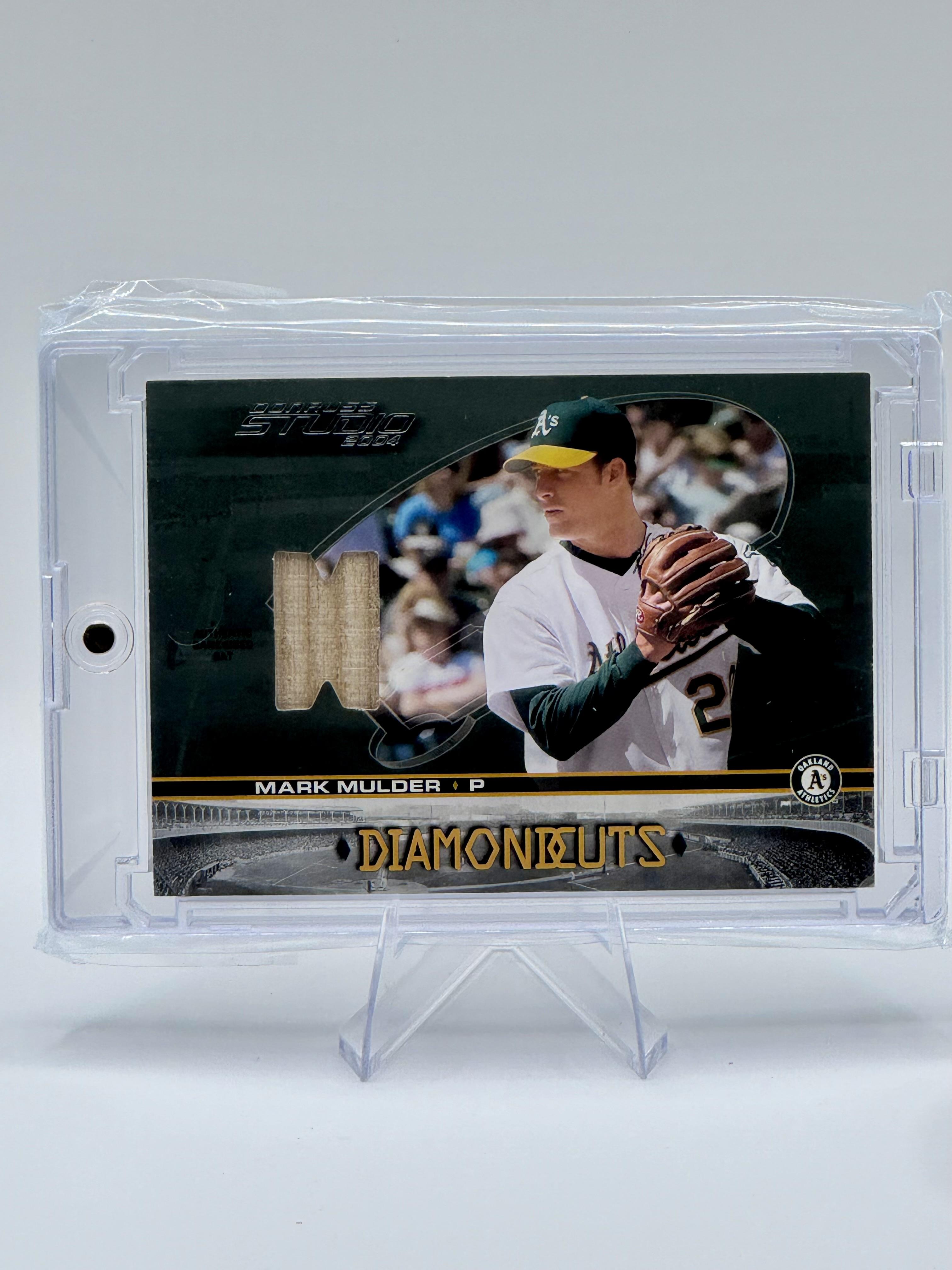 2004 Donruss Studio Mark Mulder #DC-5 Bat Relic Oakland Athletics NM