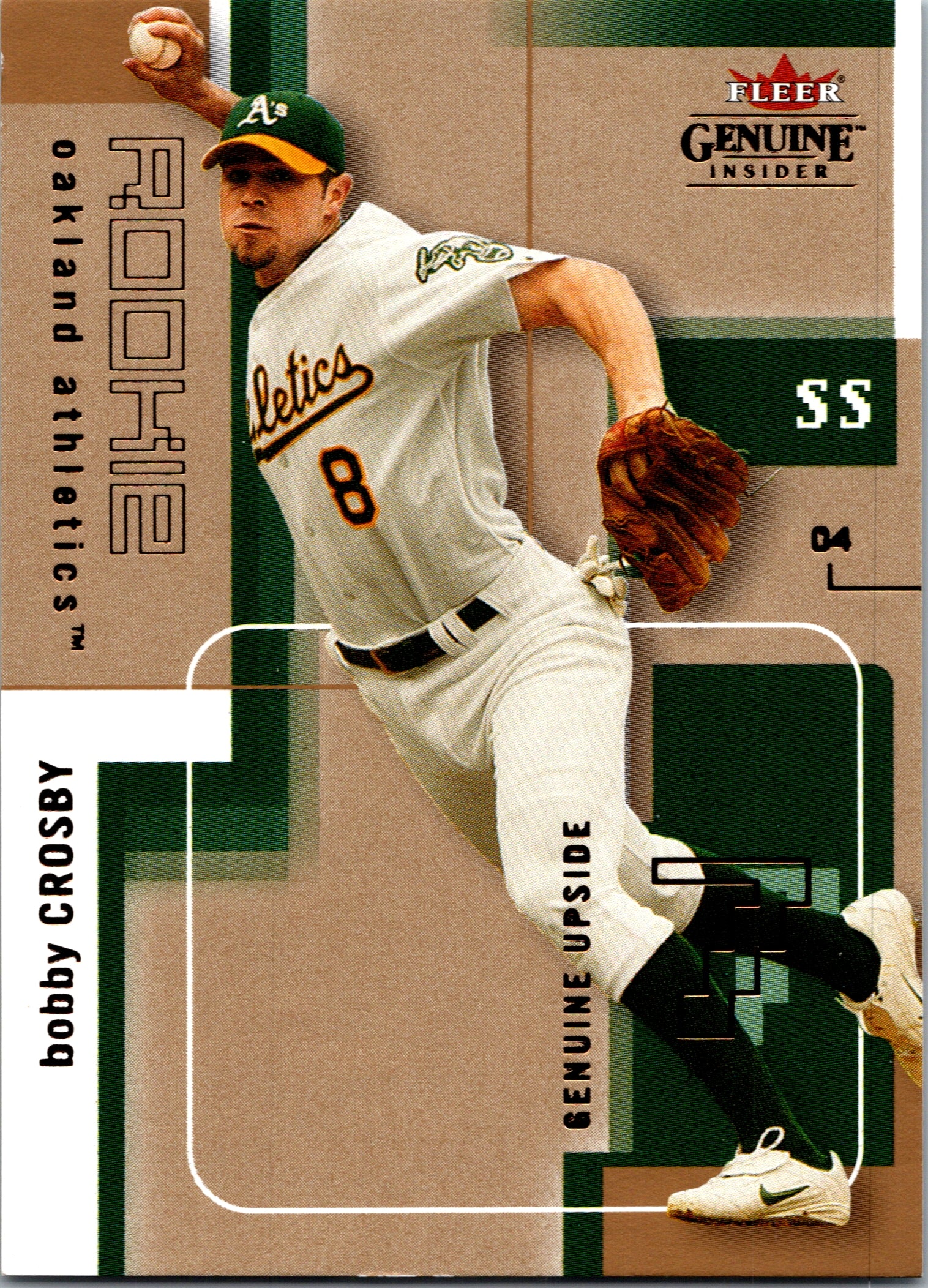 2004 Fleer Genuine Insider Bobby Crosby #103 Oakland Athletics 12/799 Vintage EX