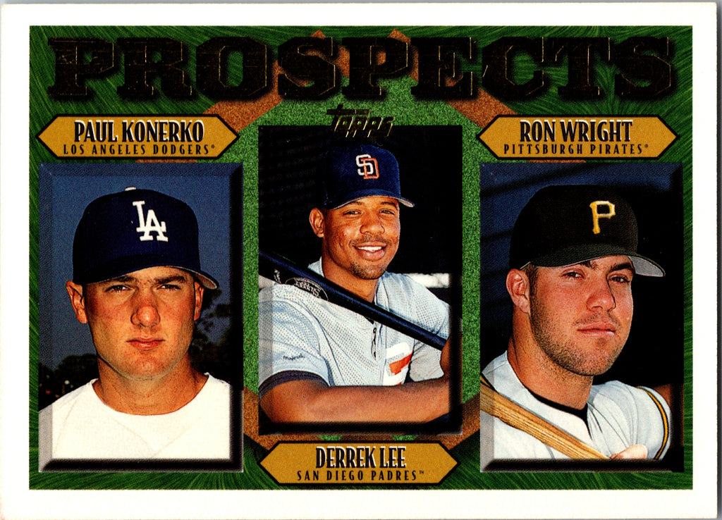 1997 Topps Paul Konerko / Derrek Lee / Ron Wright , UER #489 Vintage Excellent