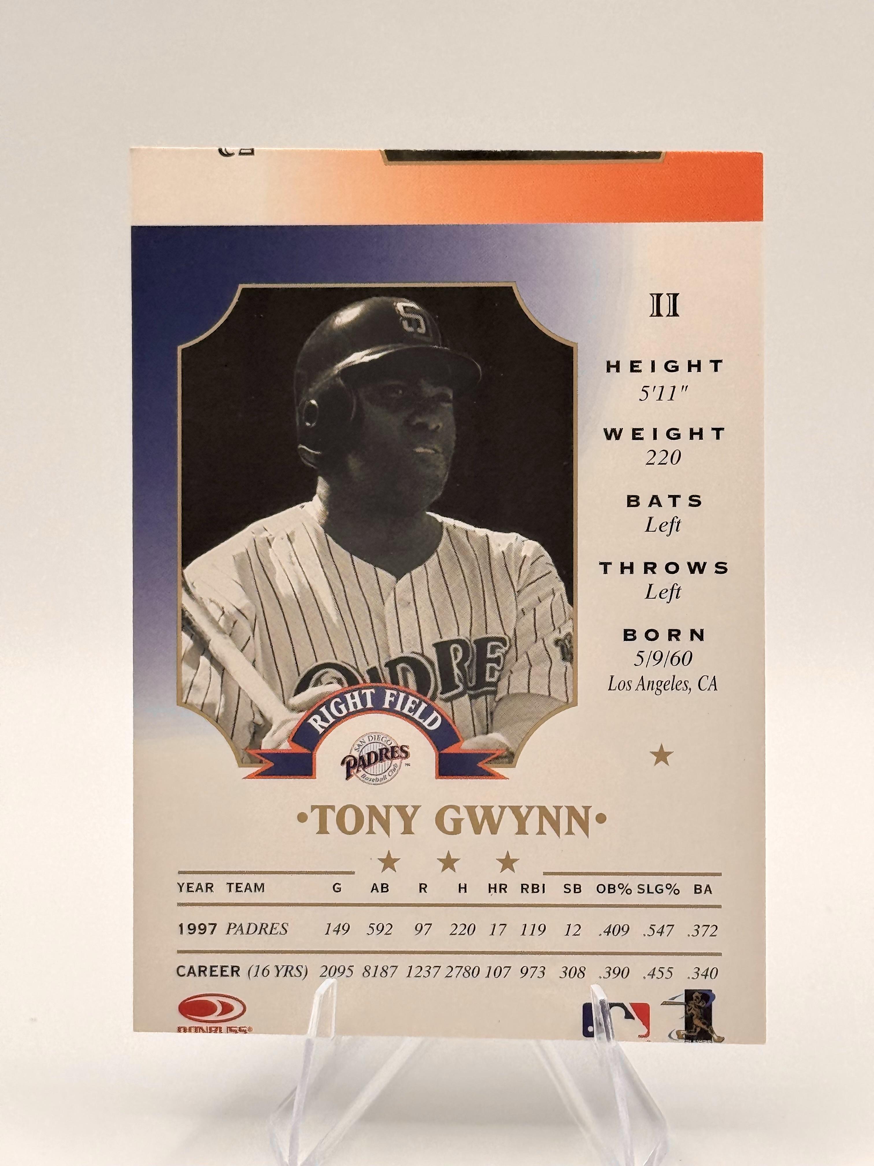 1998 Leaf Tony Gwynn #11 San Diego Padres Excellent