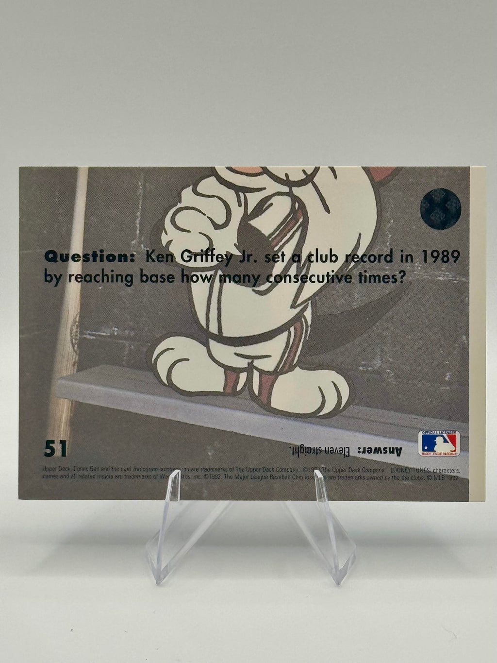 1992 Upper Deck Comic Ball 3 Batty Practice #51 Seattle Mariners Vintage EX
