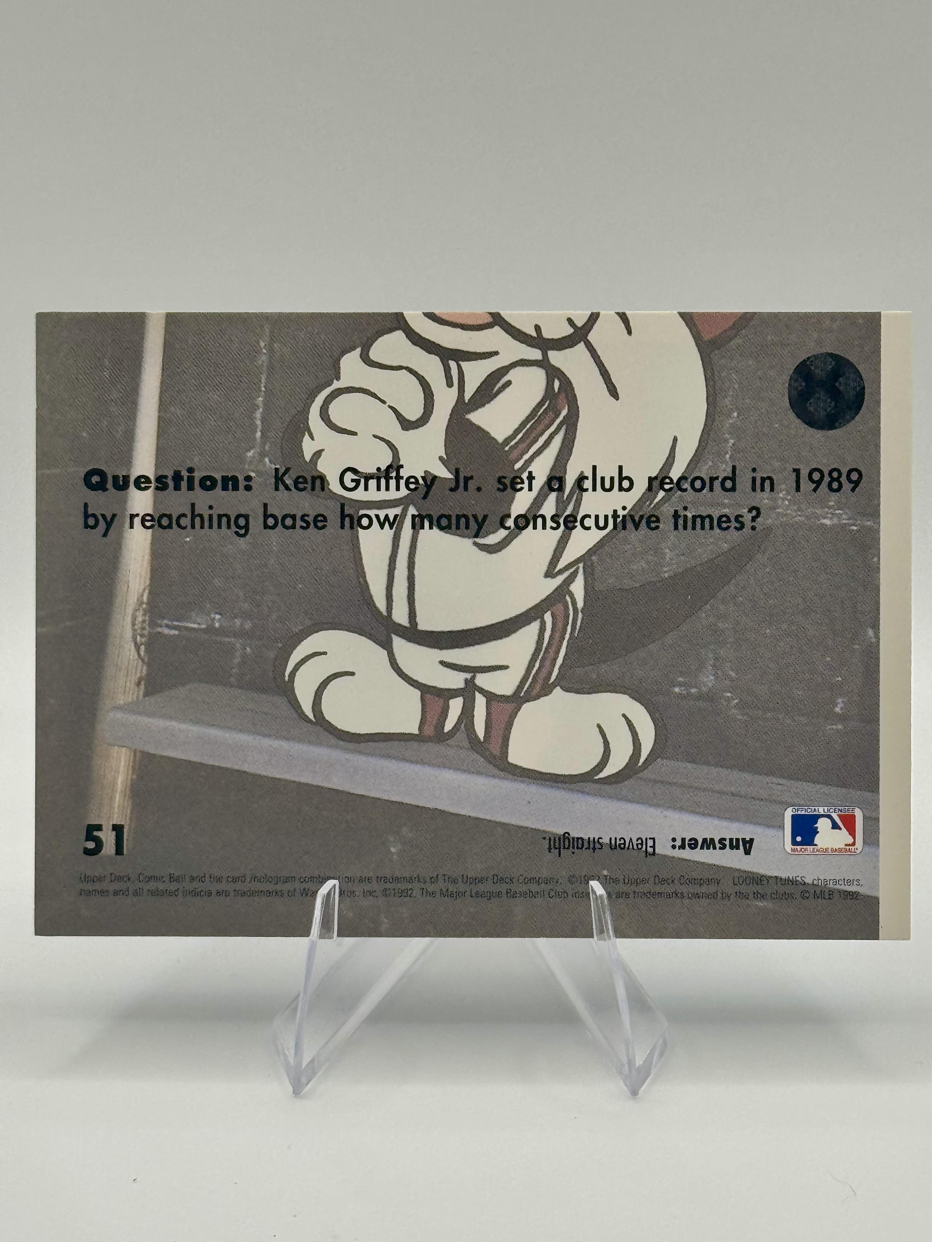 1992 Upper Deck Comic Ball 3 Batty Practice #51 Seattle Mariners Vintage EX