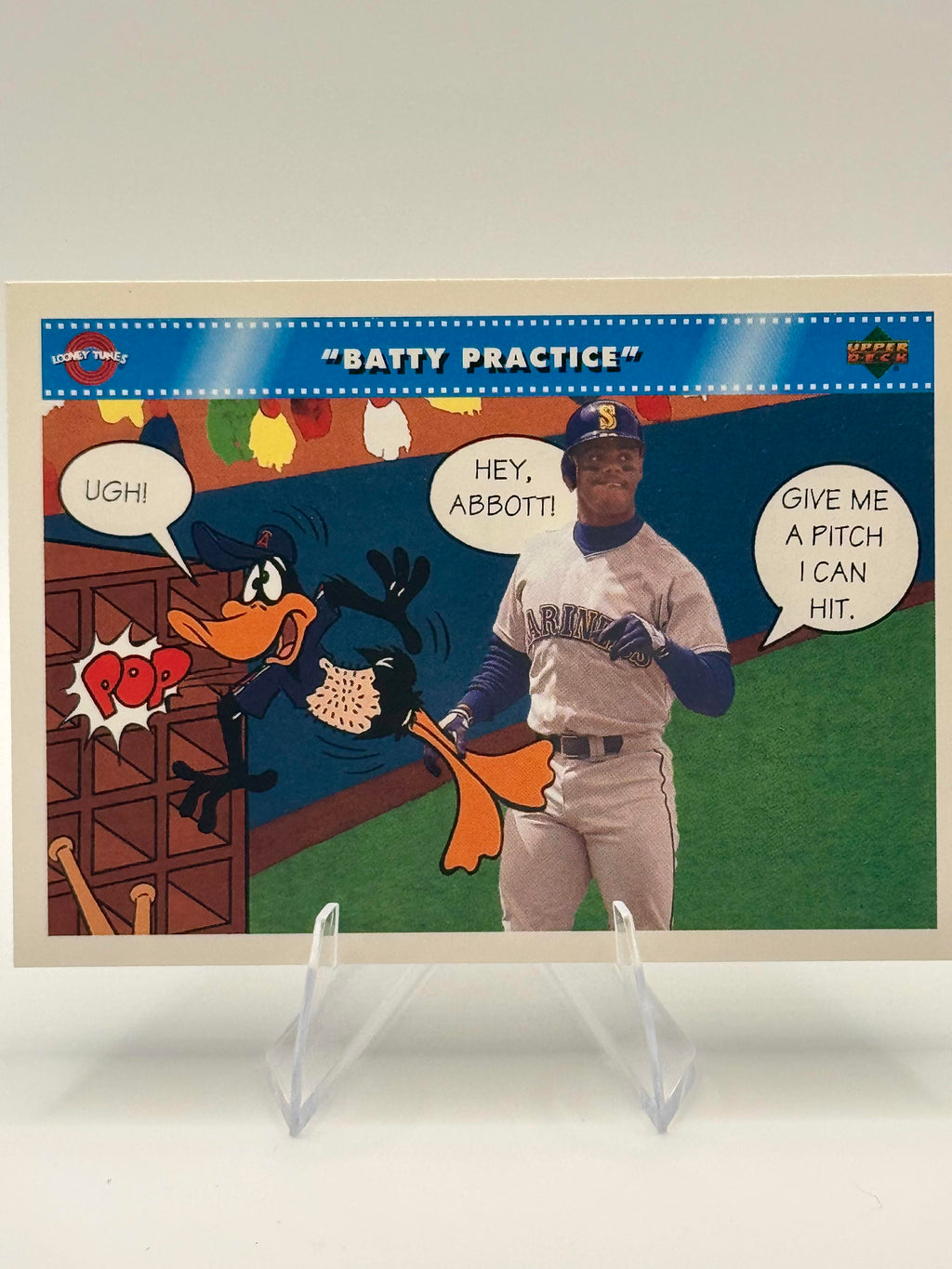 1992 Upper Deck Comic Ball 3 Batty Practice #51 Seattle Mariners Vintage EX