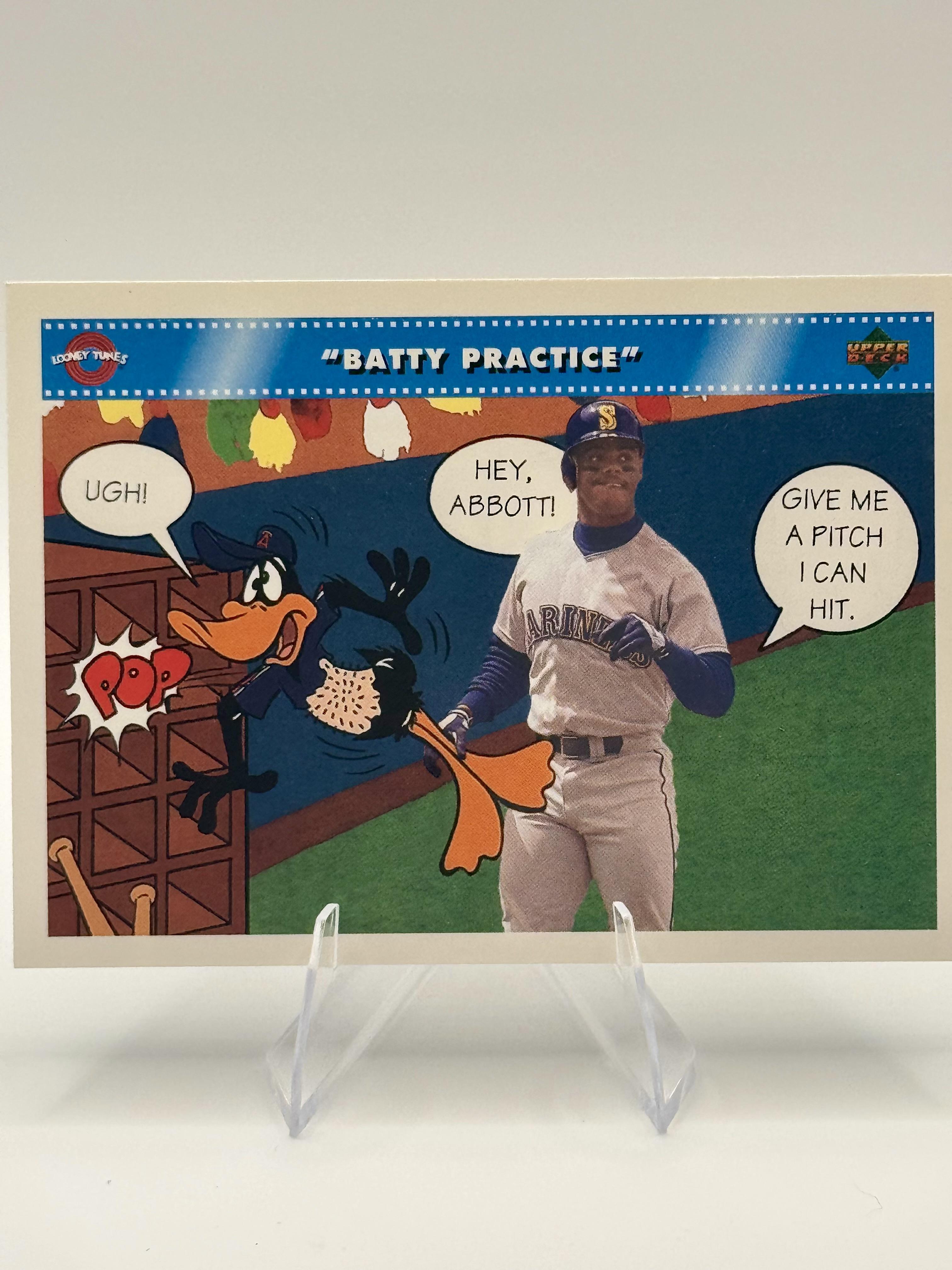1992 Upper Deck Comic Ball 3 Batty Practice #51 Seattle Mariners Vintage EX