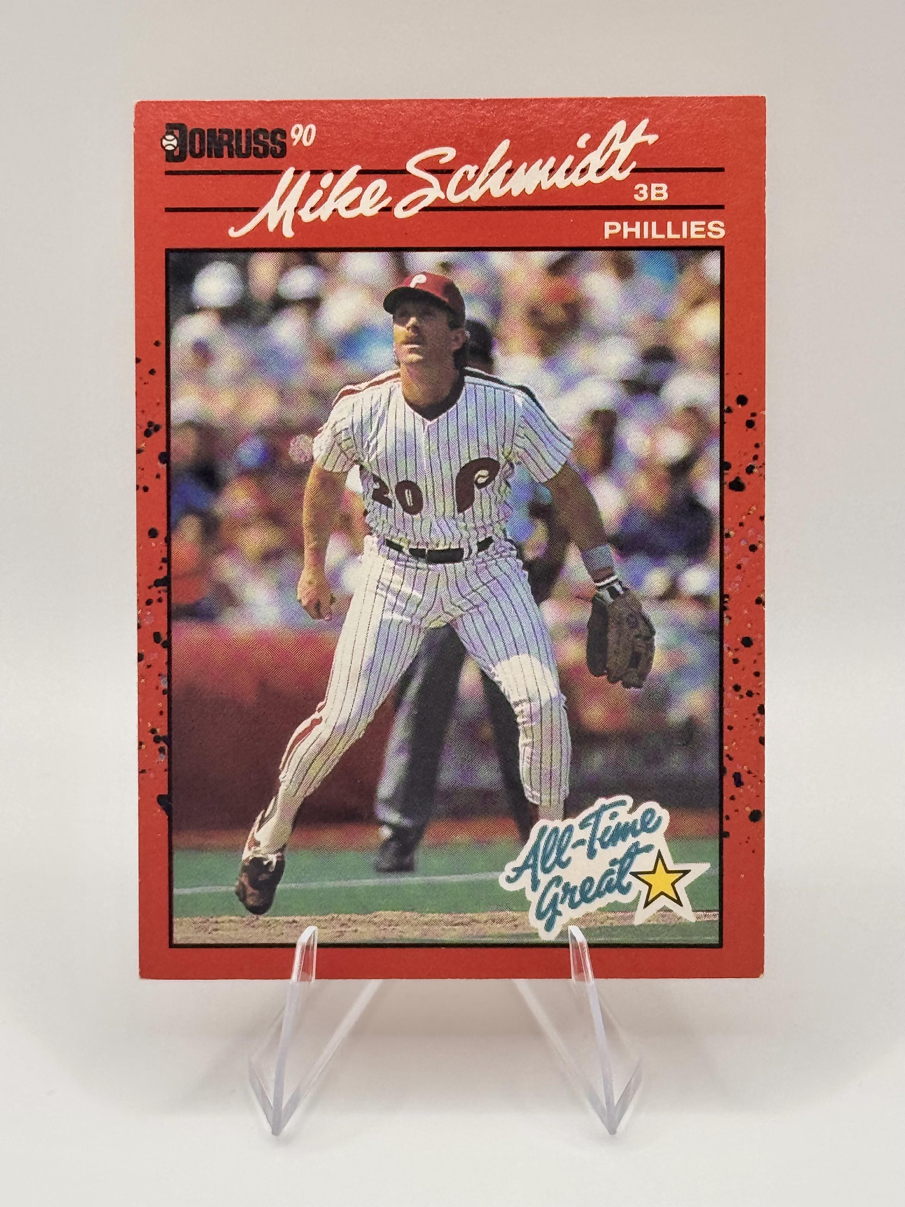 1990 Donruss Mike Schmidt #643b Philadelphia Phillies Excellent