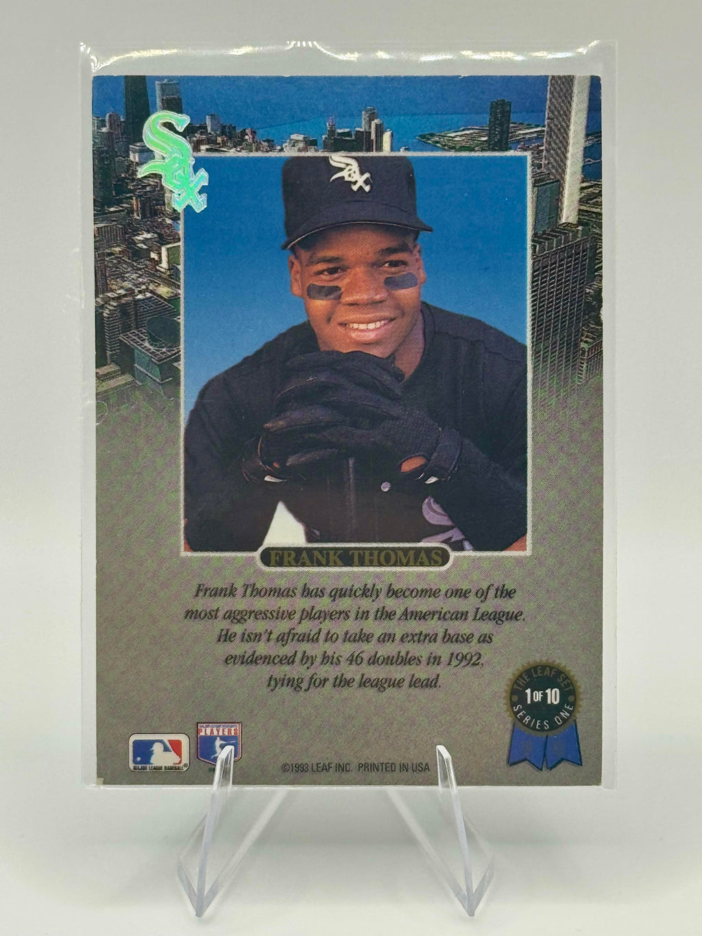 1993 Leaf Frank Thomas #1 Frank Thomas Chicago White Sox Excellent
