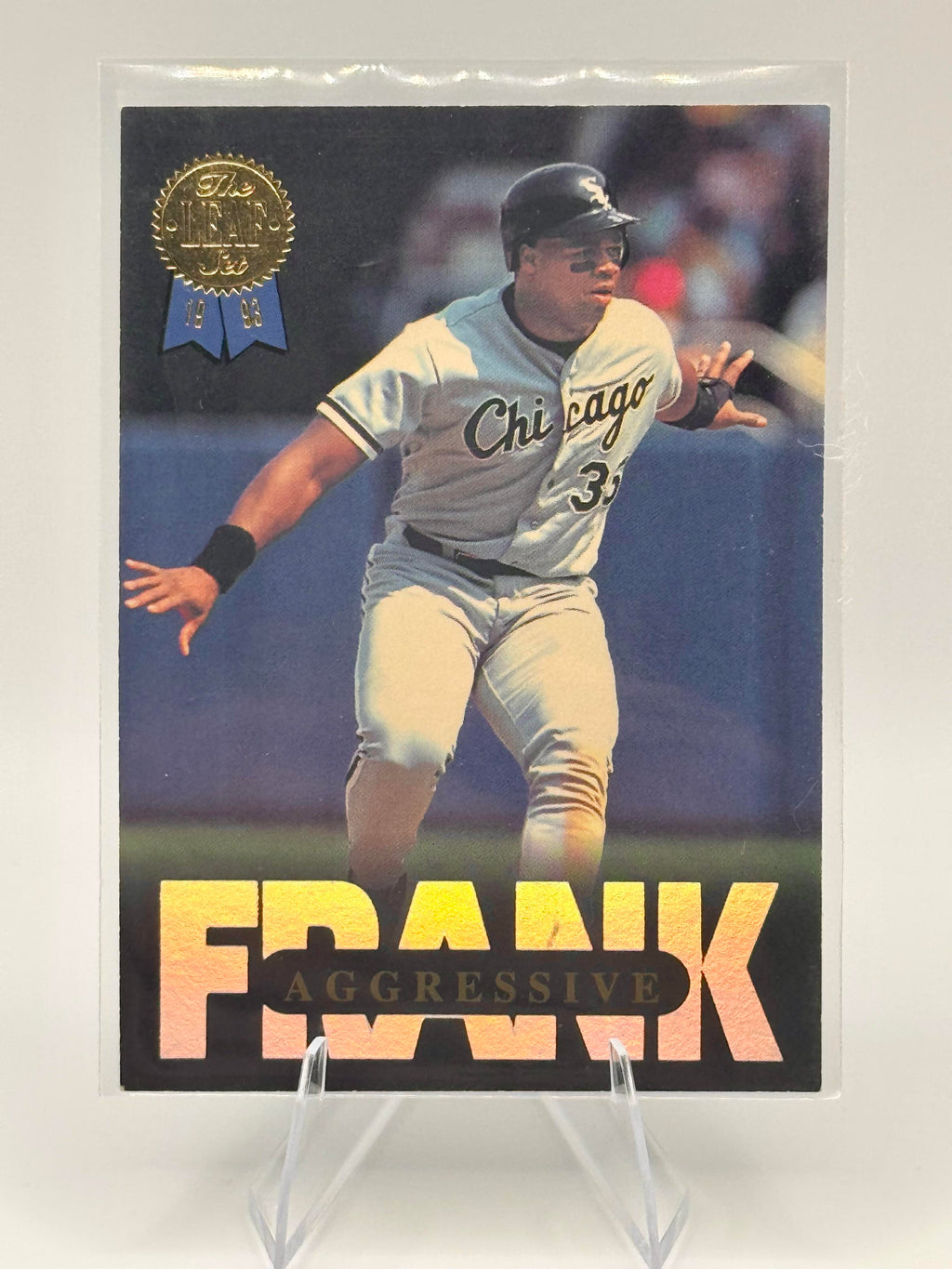 1993 Leaf Frank Thomas #1 Frank Thomas Chicago White Sox Excellent