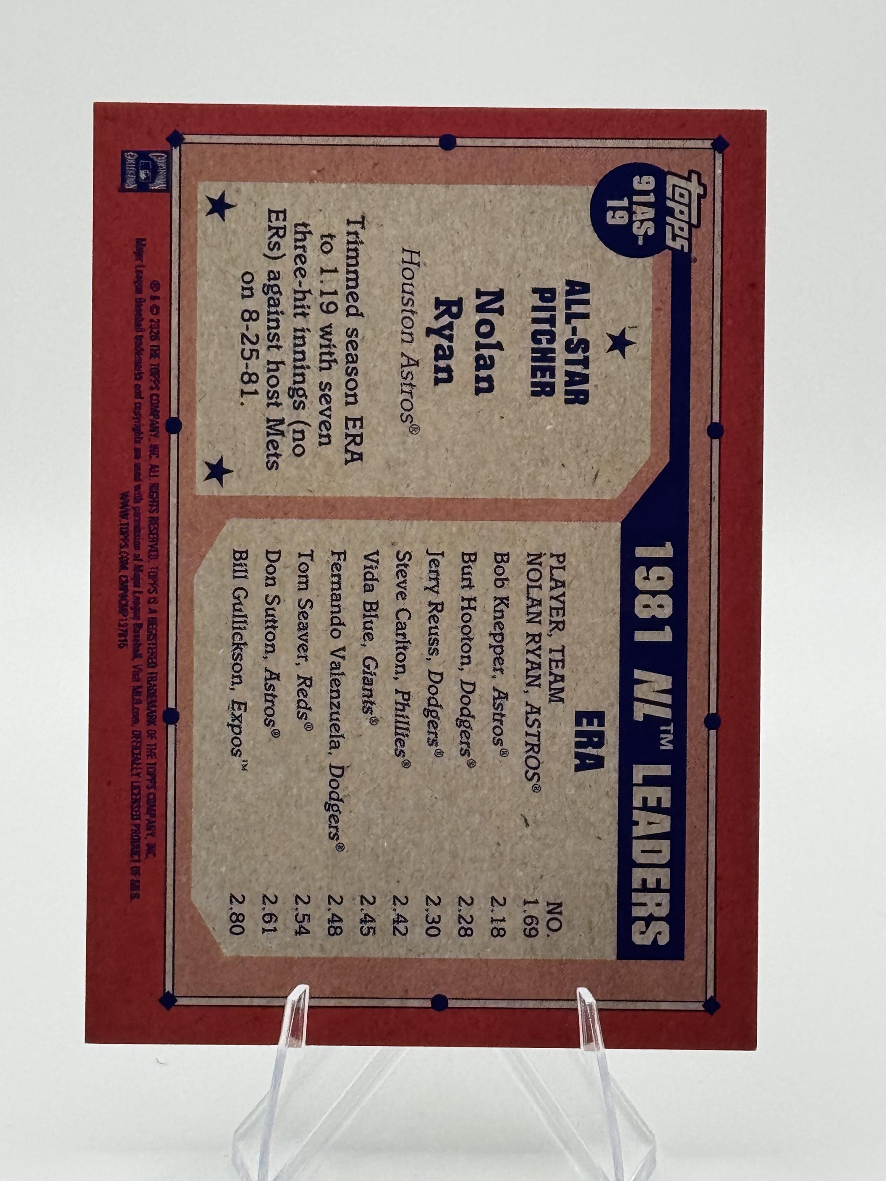 2026 Topps Nolan Ryan #91AS-19 Near Mint