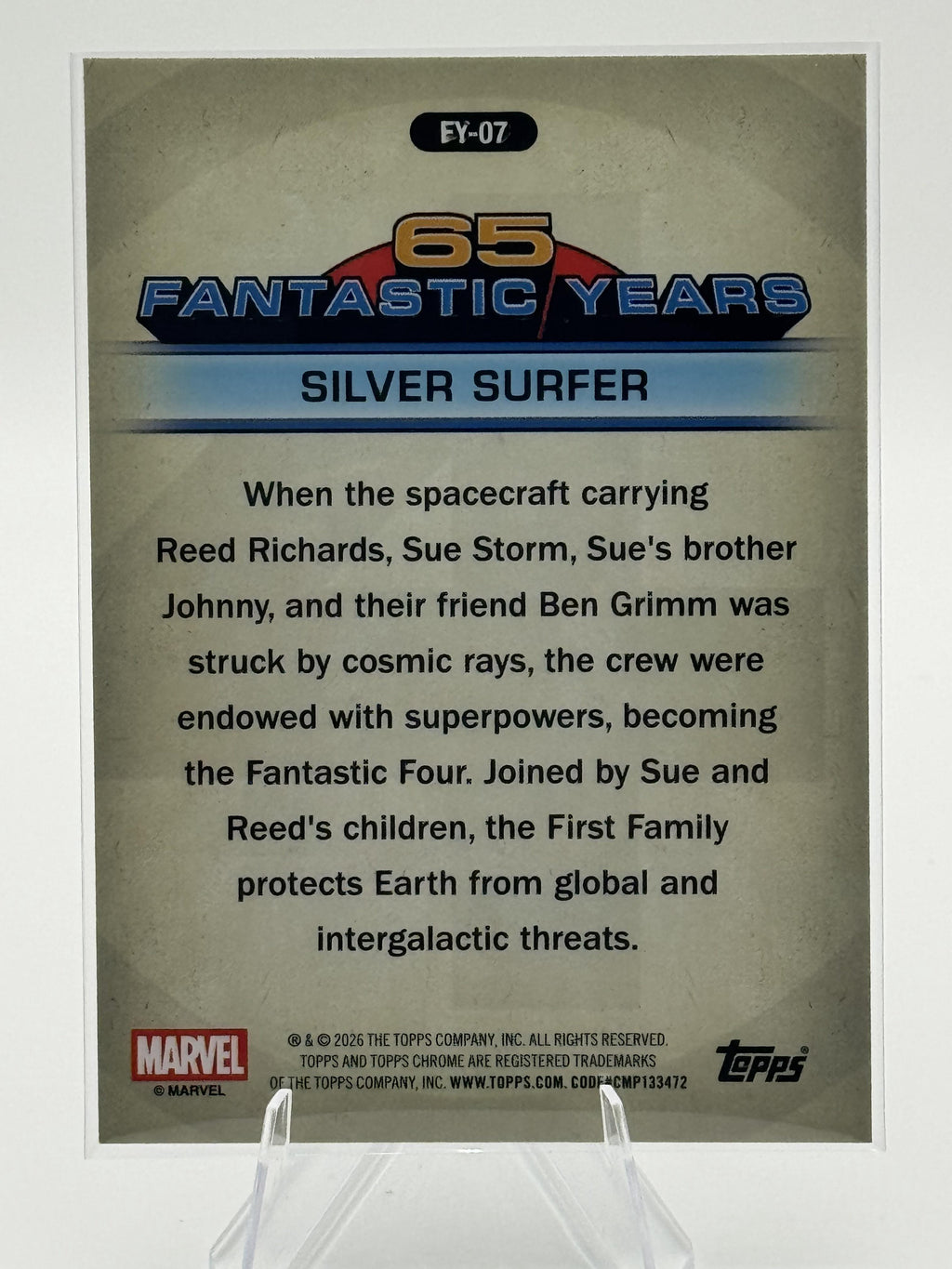 Topps Chrome Marvel Silver Surfer #FY-07 Hologram NM