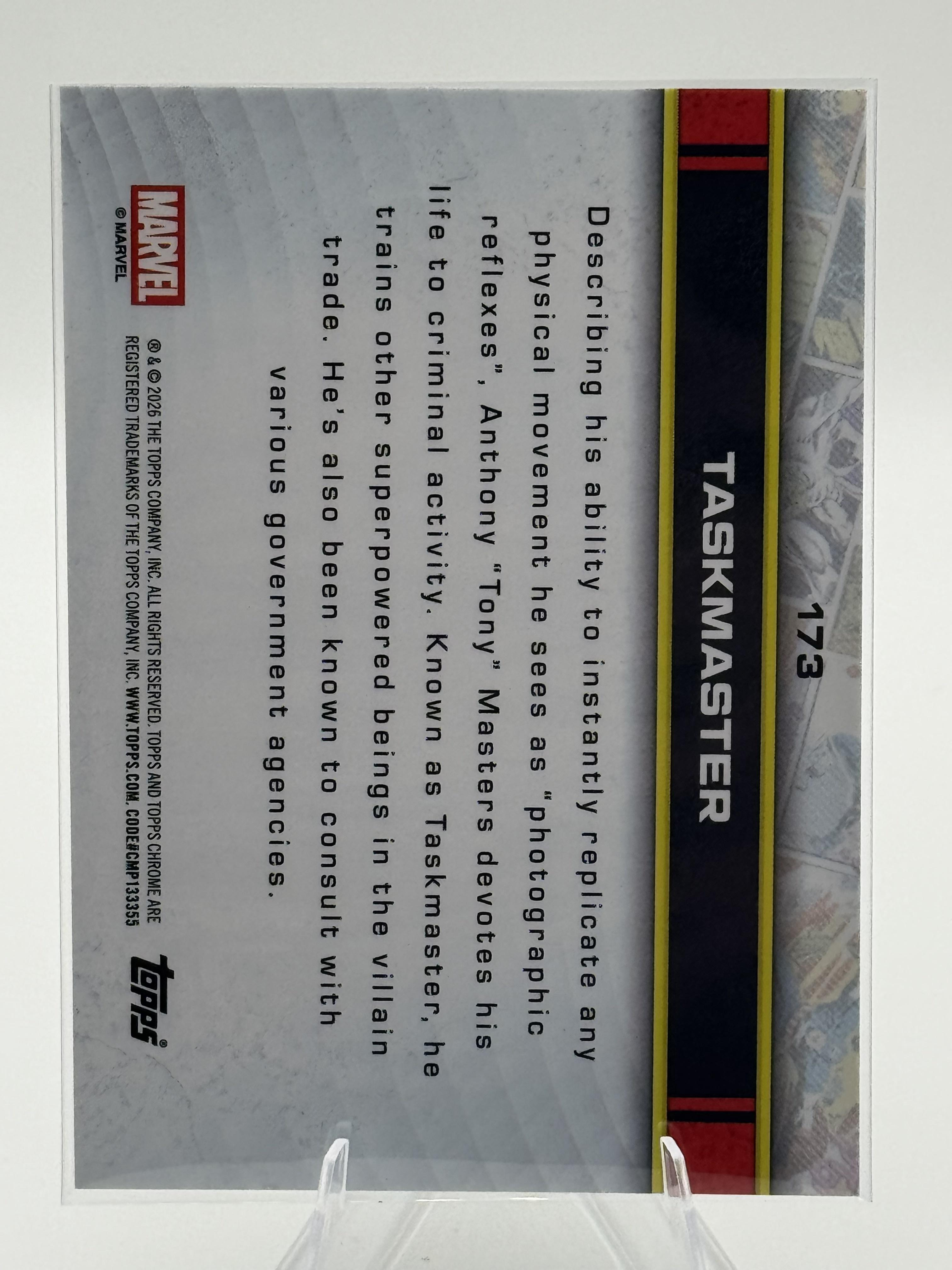 Topps Chrome Marvel Taskmaster #173 Raywave Refractor Near Mint or Better