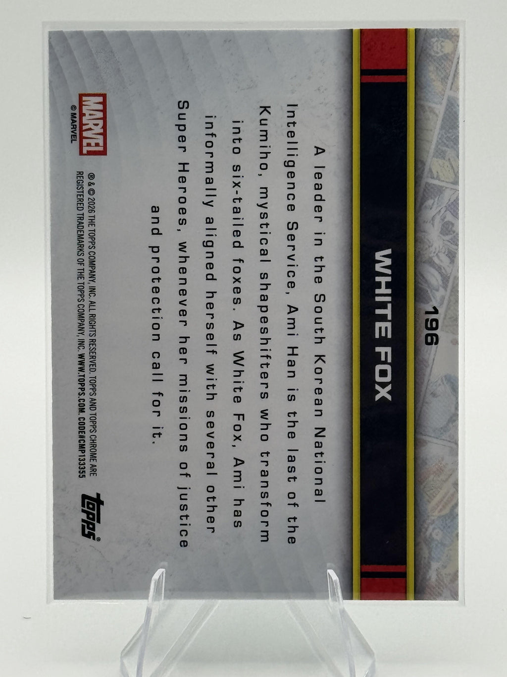 Topps Chrome Marvel White Fox #196 Aqua Refractor Near Mint or Better